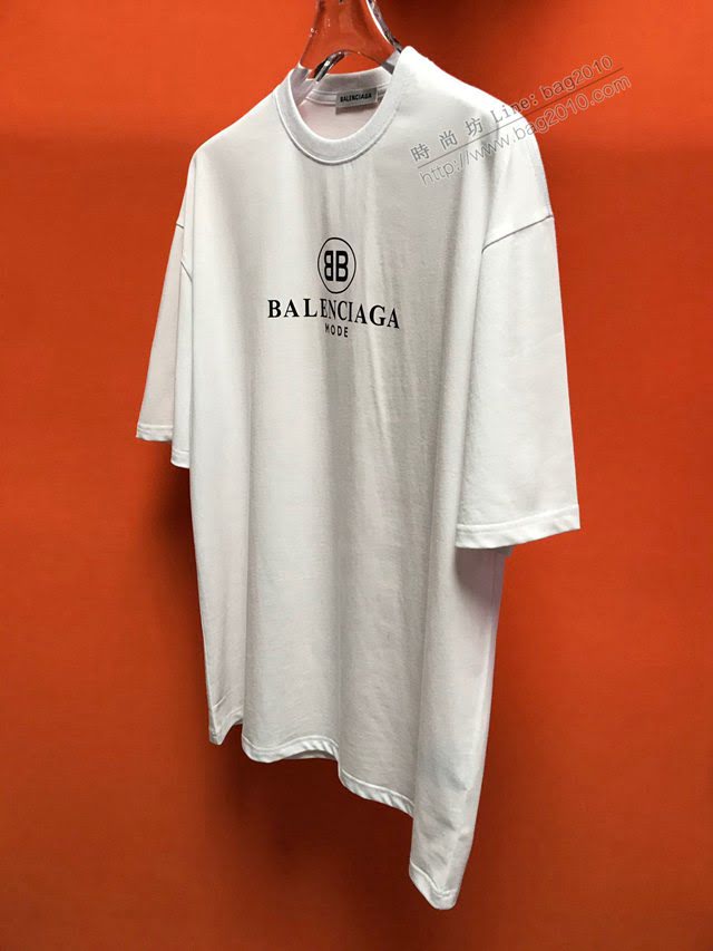 Balenciaga男T恤 2020新款 頂級版本 OS寬鬆版型 巴黎世家男短袖衣 男女同款  tzy2434